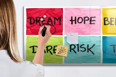 Beschreibbare Magnettafel als Inspirationsboard