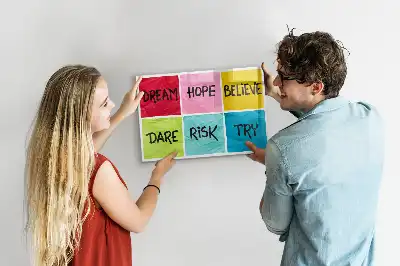 Beschreibbare Magnettafel als Inspirationsboard