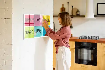 Beschreibbare Magnettafel als Inspirationsboard