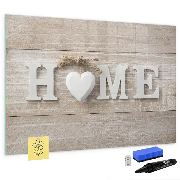 Schreib-Magnettafel Text Zuhause