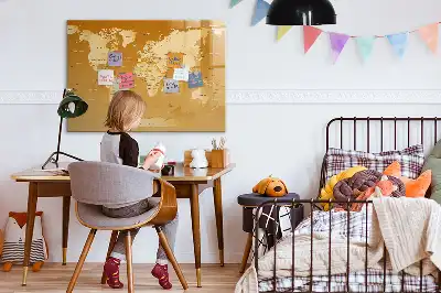 Schreibbare Weltkarte als Magnettafel beschreibbares Modell in Form einer Weltkarte