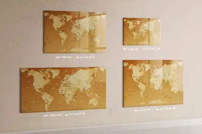 Schreibbare Weltkarte als Magnettafel beschreibbares Modell in Form einer Weltkarte