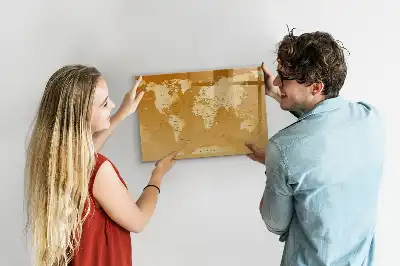 Schreibbare Weltkarte als Magnettafel beschreibbares Modell in Form einer Weltkarte