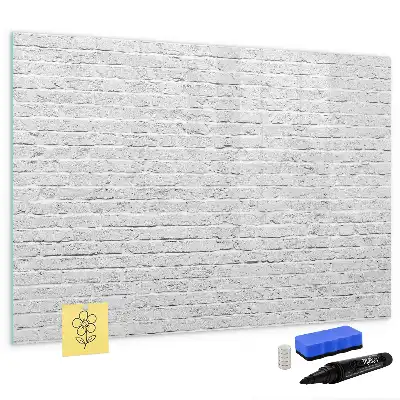 Beschreibbare Magnettafel im Ziegelwand-Design