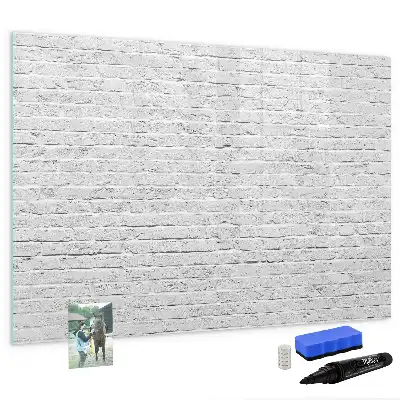 Beschreibbare Magnettafel im Ziegelwand-Design