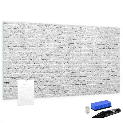 Beschreibbare Magnettafel im Ziegelwand-Design