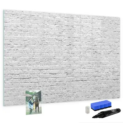 Beschreibbare Magnettafel im Ziegelwand-Design