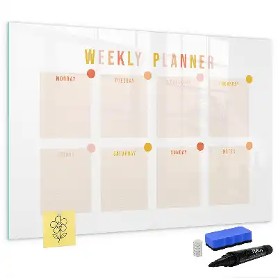 Schreib-Magnettafel Wochenplaner