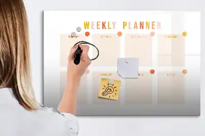 Schreib-Magnettafel Wochenplaner