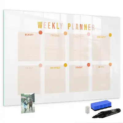 Schreib-Magnettafel Wochenplaner