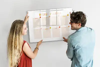 Schreib-Magnettafel Wochenplaner