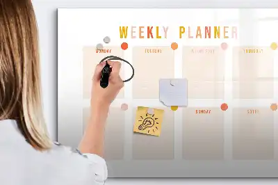 Schreib-Magnettafel Wochenplaner