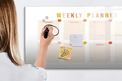 Schreib-Magnettafel Wochenplaner