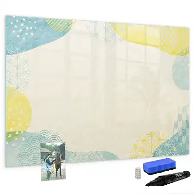 Schreib-Magnettafel mit Musterrahmen
