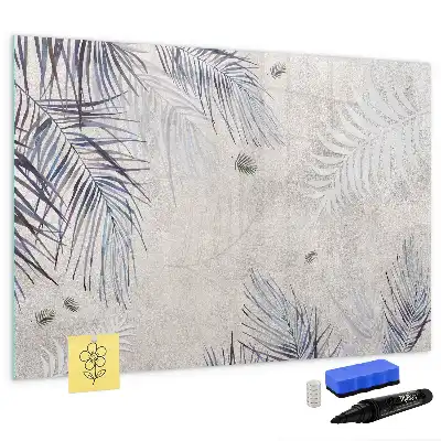 Beschreibbare Magnettafel mit Palmenblatt-Motiv