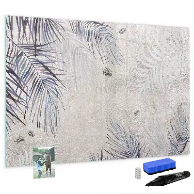 Beschreibbare Magnettafel mit Palmenblatt-Motiv
