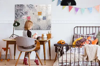 Beschreibbare Magnettafel mit Palmenblatt-Motiv