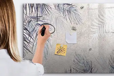 Beschreibbare Magnettafel mit Palmenblatt-Motiv