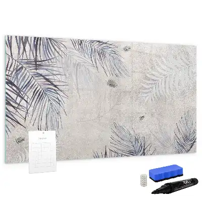 Beschreibbare Magnettafel mit Palmenblatt-Motiv