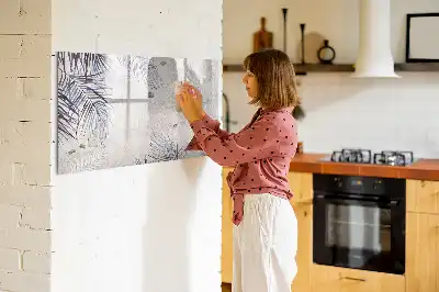 Beschreibbare Magnettafel mit Palmenblatt-Motiv