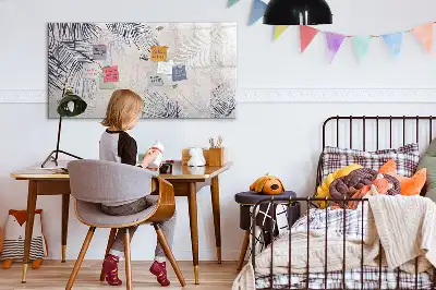 Beschreibbare Magnettafel mit Palmenblatt-Motiv