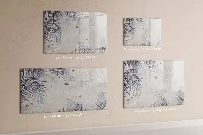 Beschreibbare Magnettafel mit Palmenblatt-Motiv
