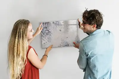 Beschreibbare Magnettafel mit Palmenblatt-Motiv