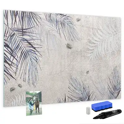 Beschreibbare Magnettafel mit Palmenblatt-Motiv