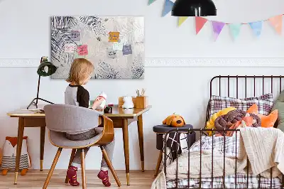 Beschreibbare Magnettafel mit Palmenblatt-Motiv