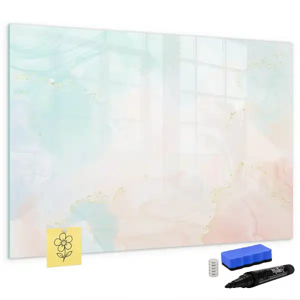 Beschreibbare Magnettafel im Aquarell-Marmor Design