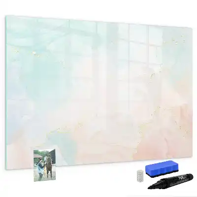 Beschreibbare Magnettafel im Aquarell-Marmor Design