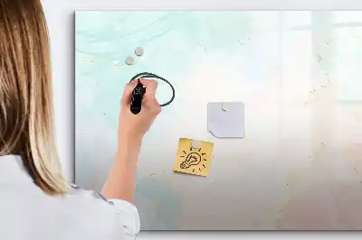 Beschreibbare Magnettafel im Aquarell-Marmor Design