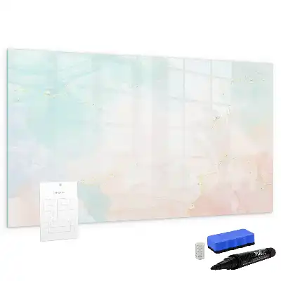 Beschreibbare Magnettafel im Aquarell-Marmor Design
