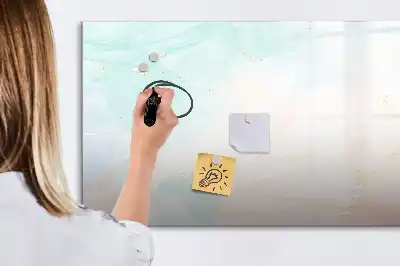 Beschreibbare Magnettafel im Aquarell-Marmor Design