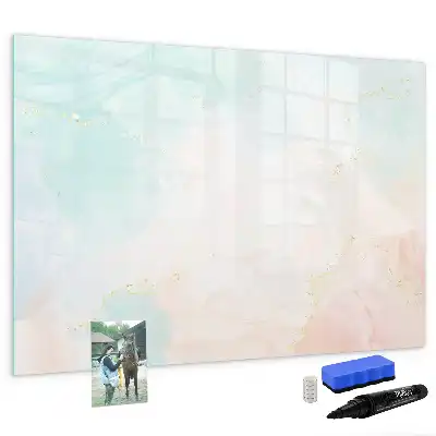 Beschreibbare Magnettafel im Aquarell-Marmor Design