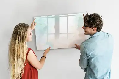 Beschreibbare Magnettafel im Aquarell-Marmor Design