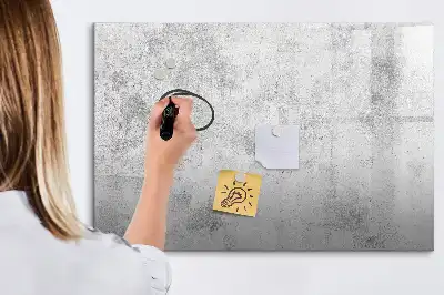 Beschreibbare Magnettafel in Betonwandoptik