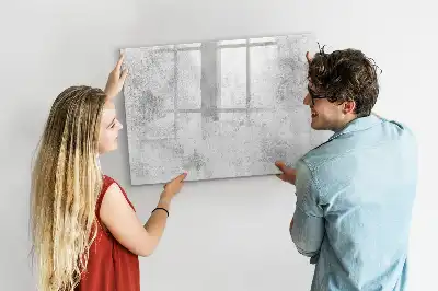 Beschreibbare Magnettafel in Betonwandoptik