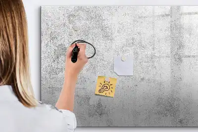 Beschreibbare Magnettafel in Betonwandoptik