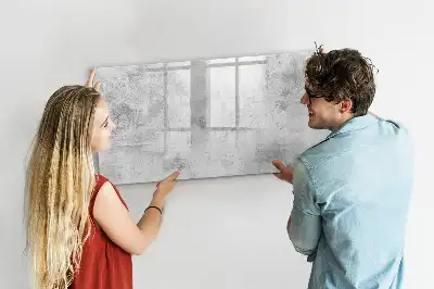 Beschreibbare Magnettafel in Betonwandoptik