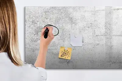 Beschreibbare Magnettafel in Betonwandoptik