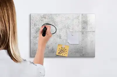 Beschreibbare Magnettafel in Betonwandoptik