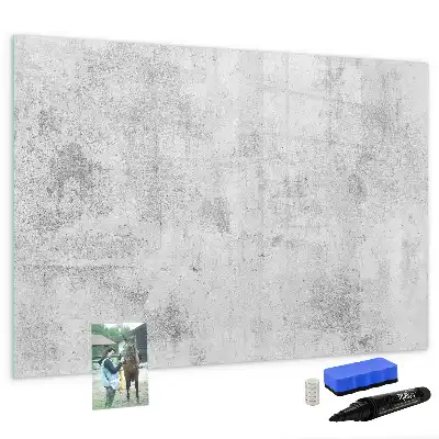 Beschreibbare Magnettafel in Betonwandoptik
