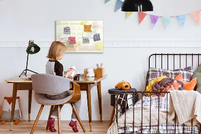 Beschreibbare Magnettafel als praktischer Familienplaner