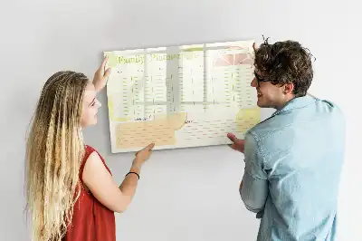 Beschreibbare Magnettafel als praktischer Familienplaner