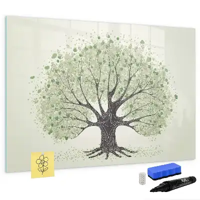 Schreib-Magnettafel in Form eines großen Naturbaums