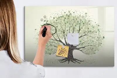 Schreib-Magnettafel in Form eines großen Naturbaums