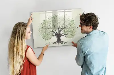 Schreib-Magnettafel in Form eines großen Naturbaums
