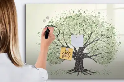 Schreib-Magnettafel in Form eines großen Naturbaums