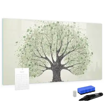 Schreib-Magnettafel in Form eines großen Naturbaums